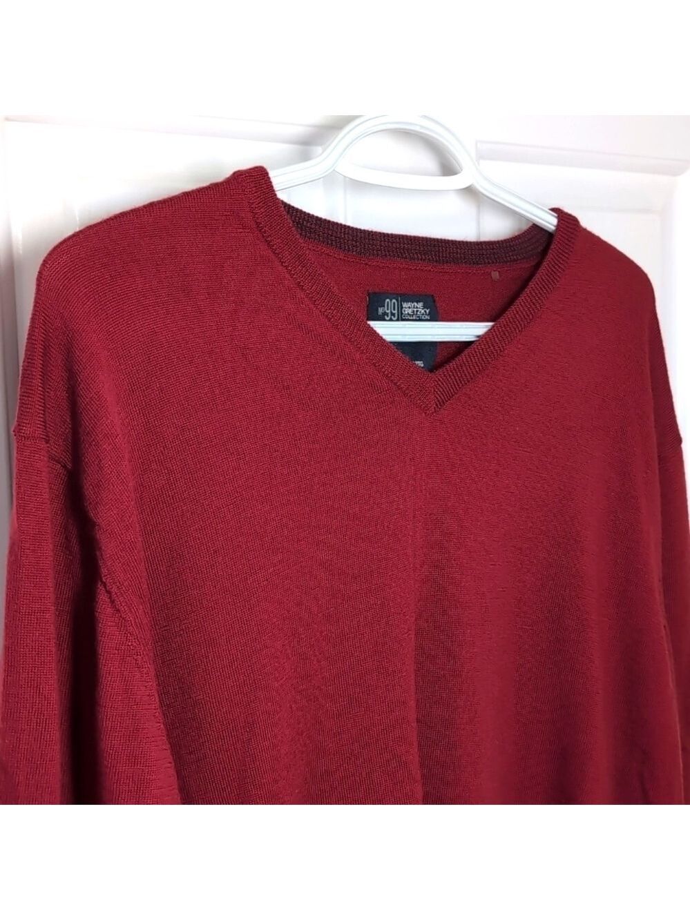 Merino Wool Wayne Gretzky V-Neck Sweater Size 2XL